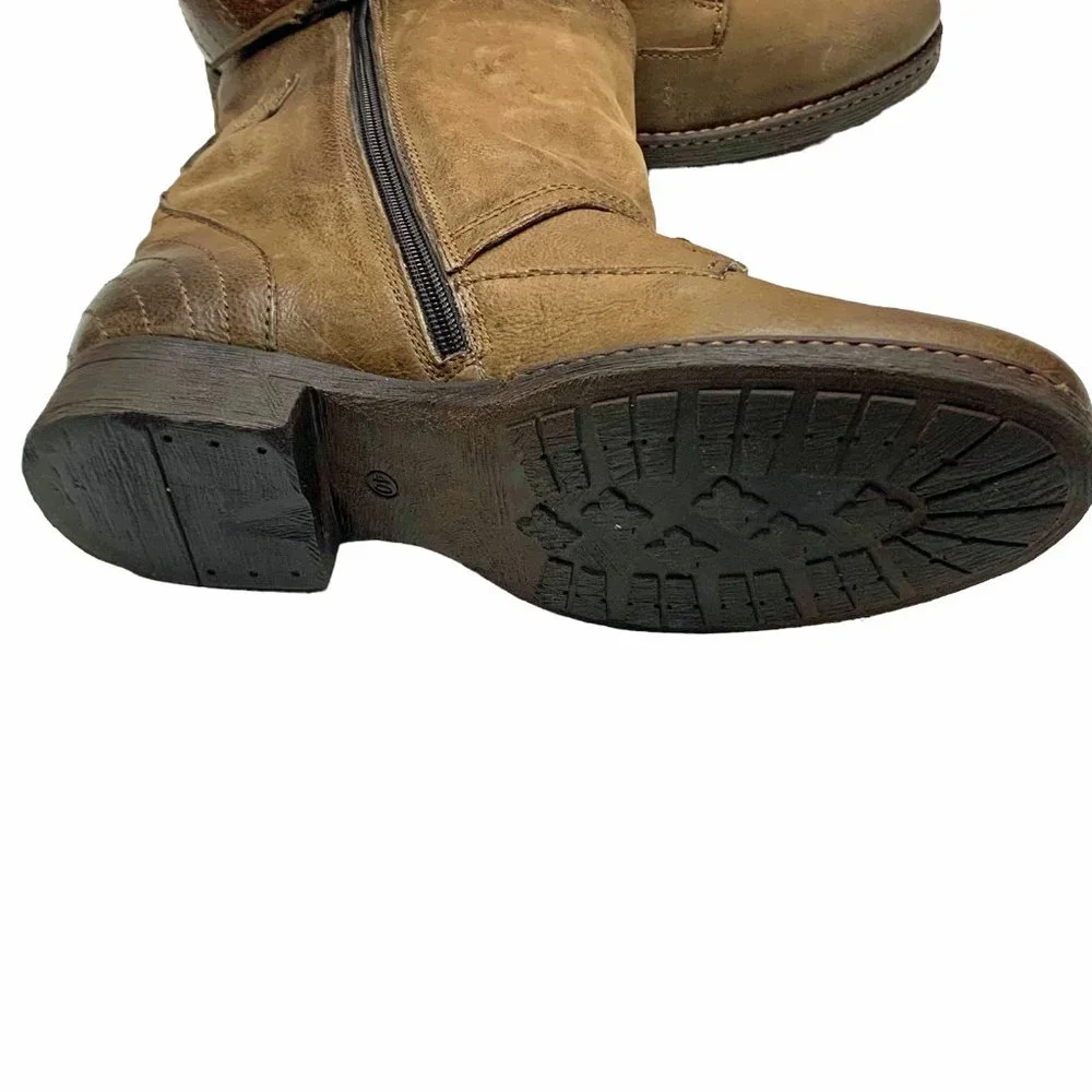MJUS Taupe Calfskin Leather Zip‎ Ankle Boots